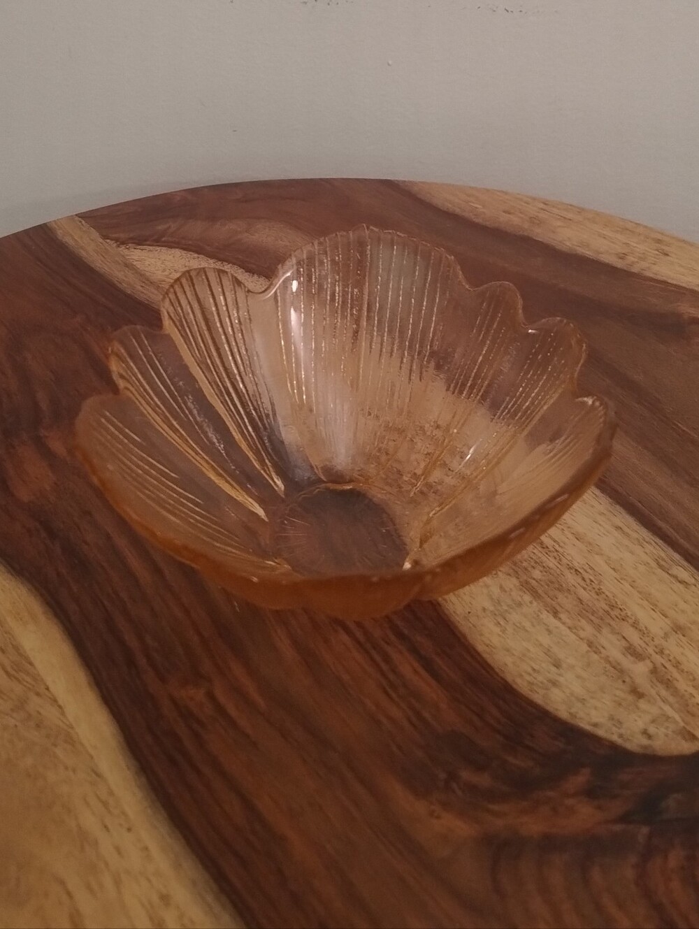 Vintage Indiana Carnival Glass Marigold Ruffled Dish
